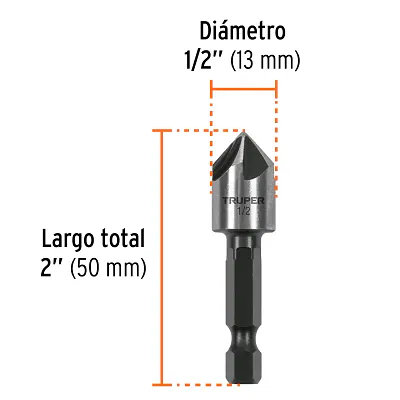 Avellanador HSS Cambio Rápido 1/2', Truper