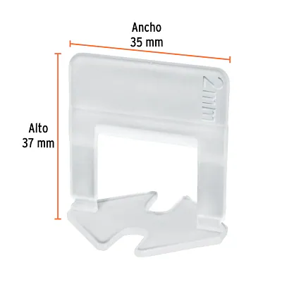 Bolsa con ( 100 Unidades ) Anclas para Nivelación de Azulejos - 2 MM