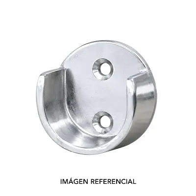 Brida Abierta de Aluminio para Ducha, Ropera y Cortinas