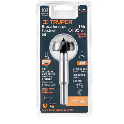 Broca Forstner 35 MM para Madera, Truper