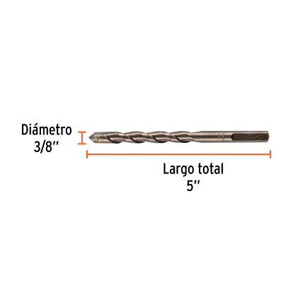 Broca para Concreto de 3/8 X 5", Truper