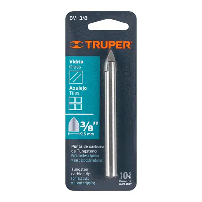 Broca para Vidrio y Mayólica de 3/8", Truper