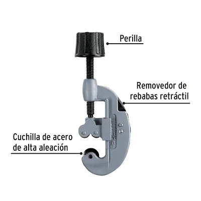 Cortador de Tubo - 1/8" - 1.1/8", Pretul
