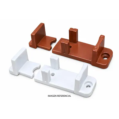 Guía Plástica Inferior para Puerta Doble Corrediza