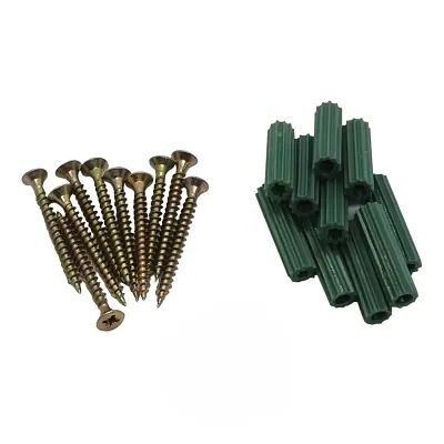 Tarugo Verde 1/4 + Tornillo 8X1 Inoxidable - 12 UND