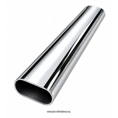 Tubo Ovalado Cromado - 30*15*0.6*3000MM - (DG02)