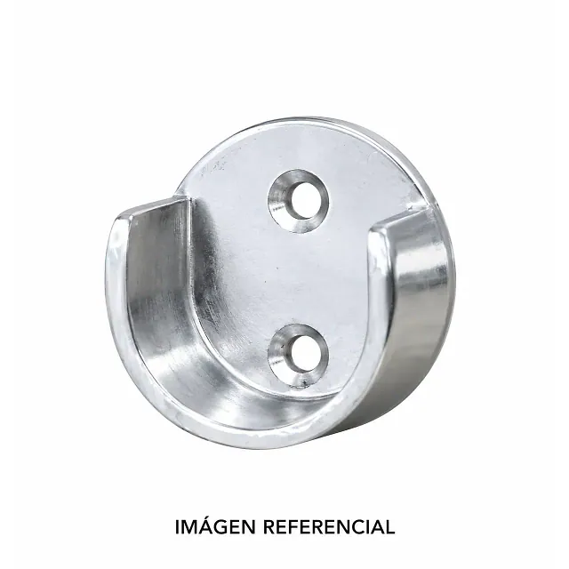 Brida Abierta de Aluminio para Ducha, Ropera y Cortinas
