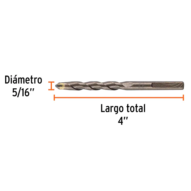 Broca para Concreto de 5/16 X 4", Truper
