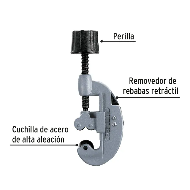 Cortador de Tubo - 1/8" - 1.1/8", Pretul
