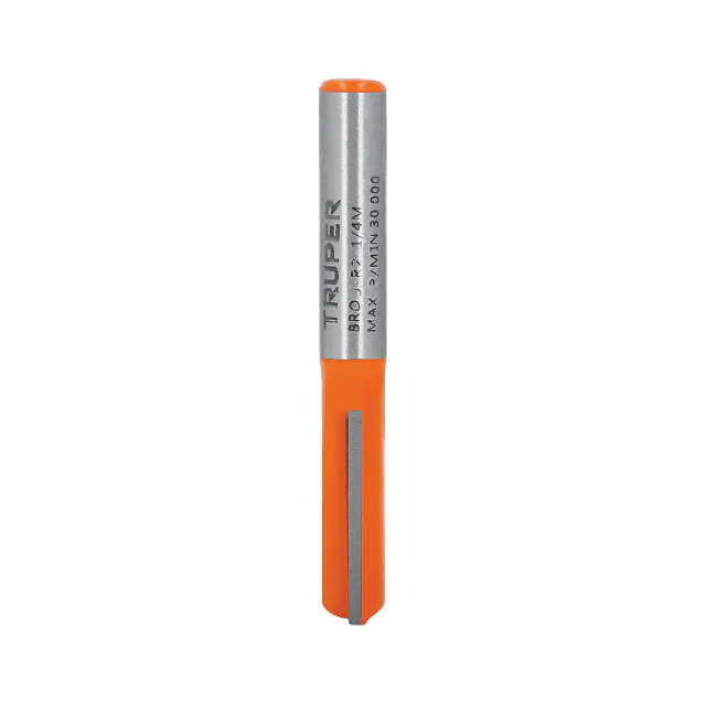 Fresa Recta 2 Filos, 1/4", Mediana, Truper
