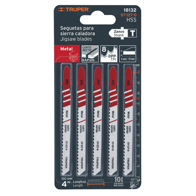 Hojas de Sierra 8 DPP Zanco "t" Corte Recto Metal - ( Unidad )