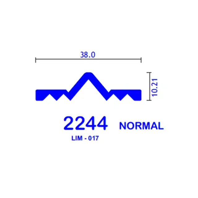Riel P/mampara 2 Aletas - 1.1/2 X 7/32 - 2.95 MT
