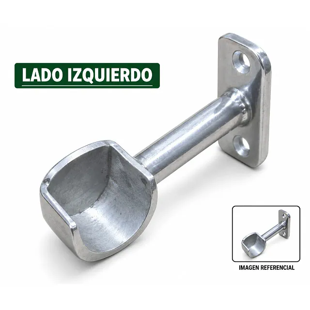Soporte Circular con Tapa ( Izquierdo ) - 32 MM ( 1.1/4 ) - Aluminio