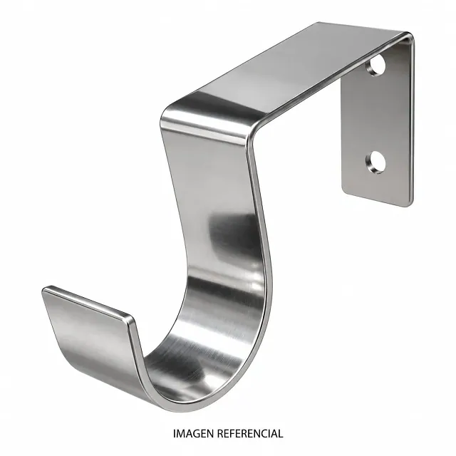 Soporte Cortina Pared Acero