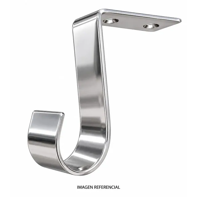Soporte Cortina Techo J Acero