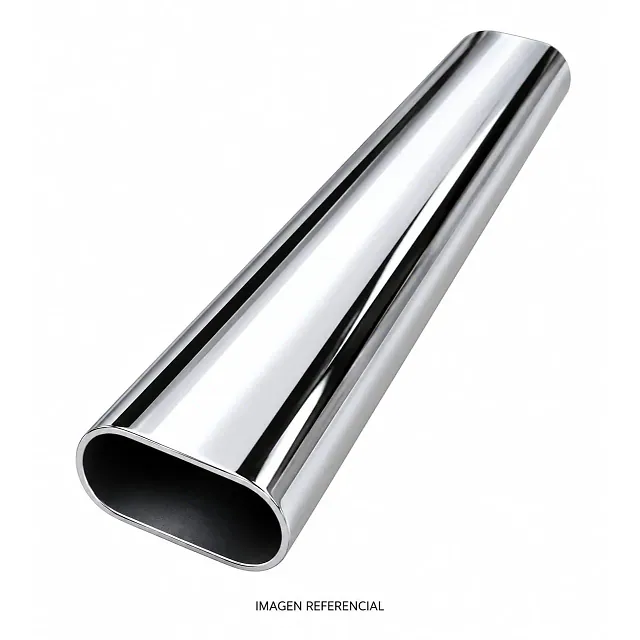 Tubo Ovalado Cromado - 30*15*0.6*3000MM - (DG02)