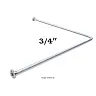 Cortinero Aluminio Doblado + 2 Bridas - L 3/4" - ( 1.00 MT X 1.00 MT ) 1