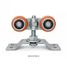 Garrucha Naranja - 4 Ruedas - 1.1/4" 2
