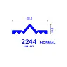 Riel P/mampara 2 Aletas - 1.1/2 X 7/32 - 2.95 MT 1