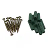 Tarugo Verde 1/4 + Tornillo 8X1 Inoxidable - 12 UND 1